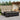 Set mobilier de exterior cu perne, 11 piese, negru, poliratan