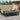 Set mobilier de exterior cu perne, 11 piese, negru, poliratan