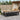 Set mobilier de exterior cu perne, 11 piese, negru, poliratan