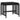 Set mobilier de exterior cu perne, 11 piese, negru, poliratan