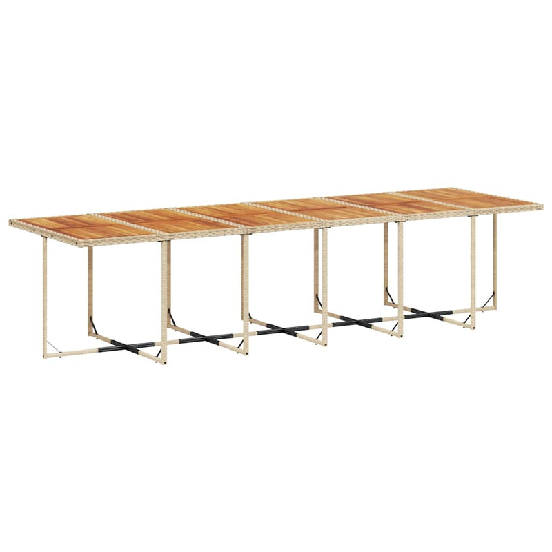 Set mobilier de grădină cu perne, 17 piese, bej, poliratan