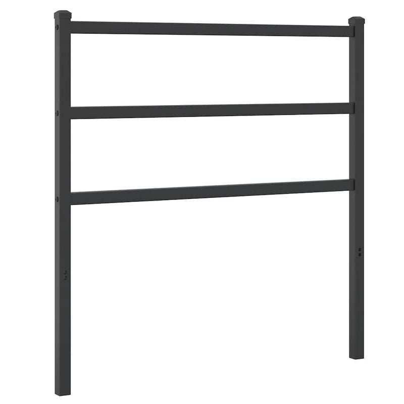 Tăblie de pat de schimb metalică, negru, 90 cm