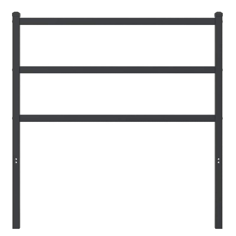 Tăblie de pat de schimb metalică, negru, 90 cm
