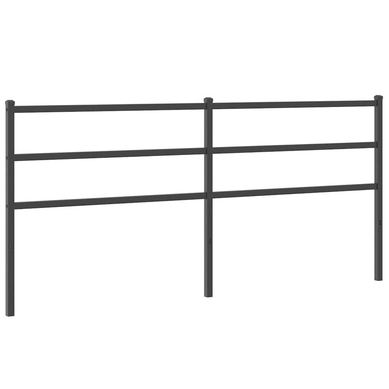 Tăblie de pat de schimb metalică, negru, 200 cm