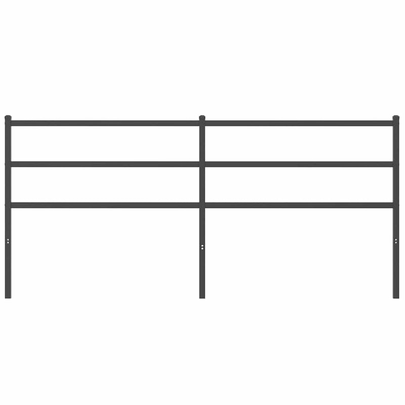 Tăblie de pat de schimb metalică, negru, 200 cm