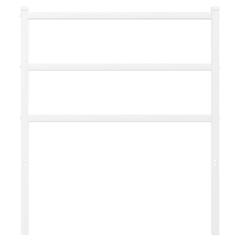 Tăblie de pat de schimb metalică, alb, 75 cm