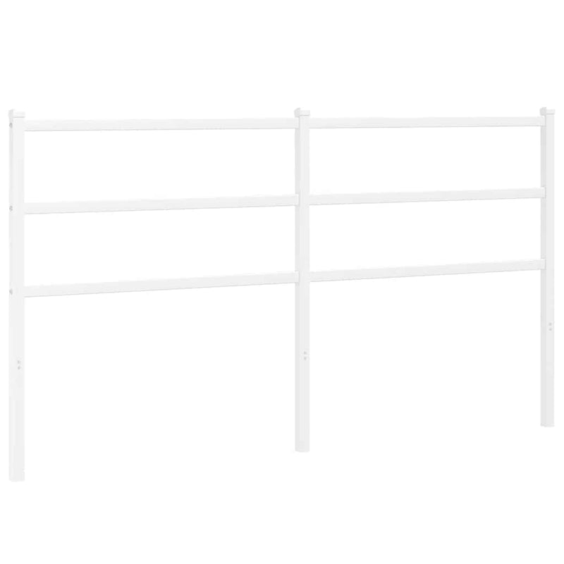 Tăblie de pat de schimb metalică, alb, 160 cm