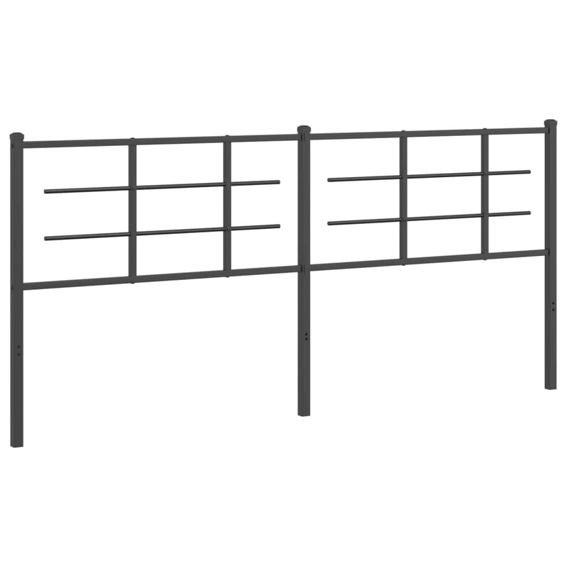 Tăblie de pat de schimb metalică, negru, 200 cm