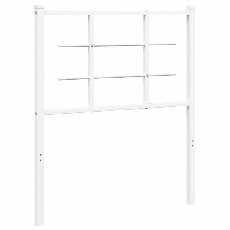 Tăblie de pat de schimb metalică, alb, 75 cm