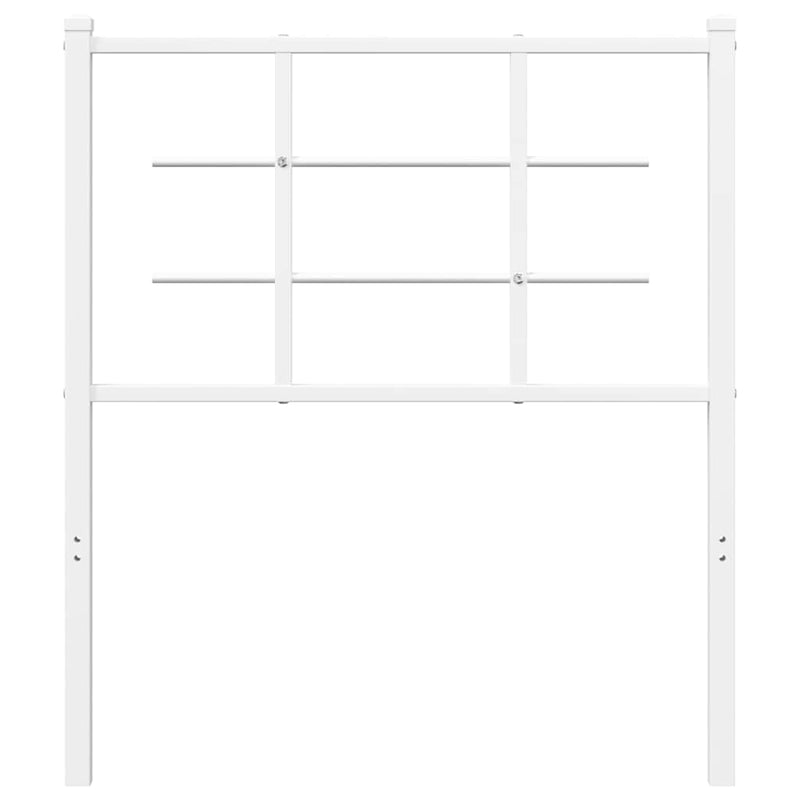 Tăblie de pat de schimb metalică, alb, 75 cm