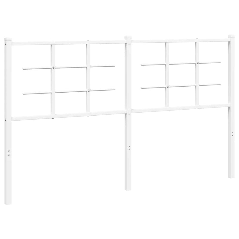 Tăblie de pat de schimb metalică, alb, 150 cm