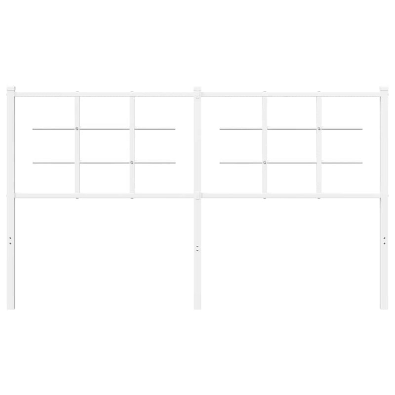 Tăblie de pat de schimb metalică, alb, 160 cm