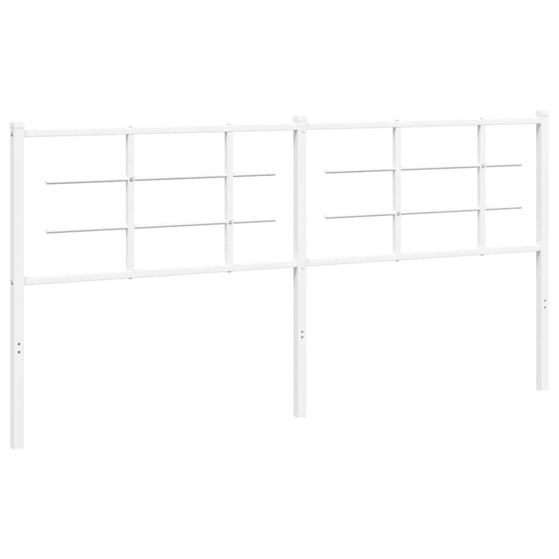 Tăblie de pat de schimb metalică, alb, 180 cm