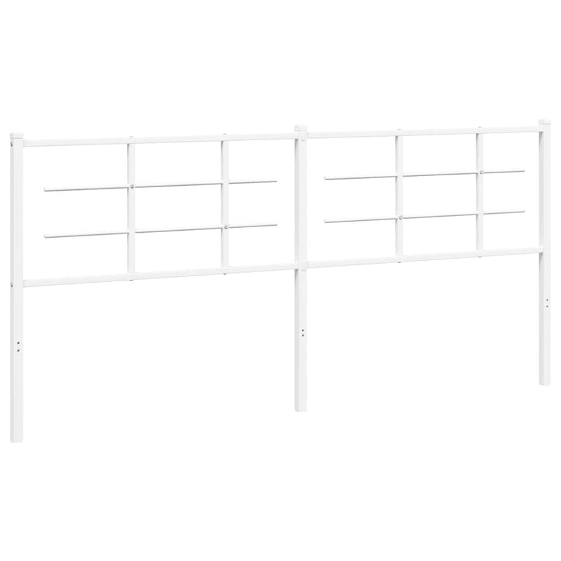 Tăblie de pat de schimb metalică, alb, 200 cm