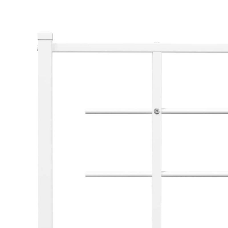 Tăblie de pat de schimb metalică, alb, 200 cm