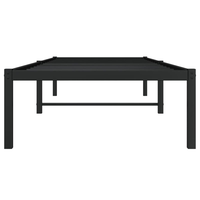 Cadru pat metalic, negru, 80x200 cm
