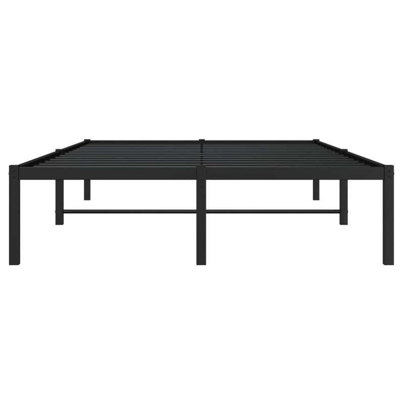 Cadru pat metalic, negru, 120x190 cm