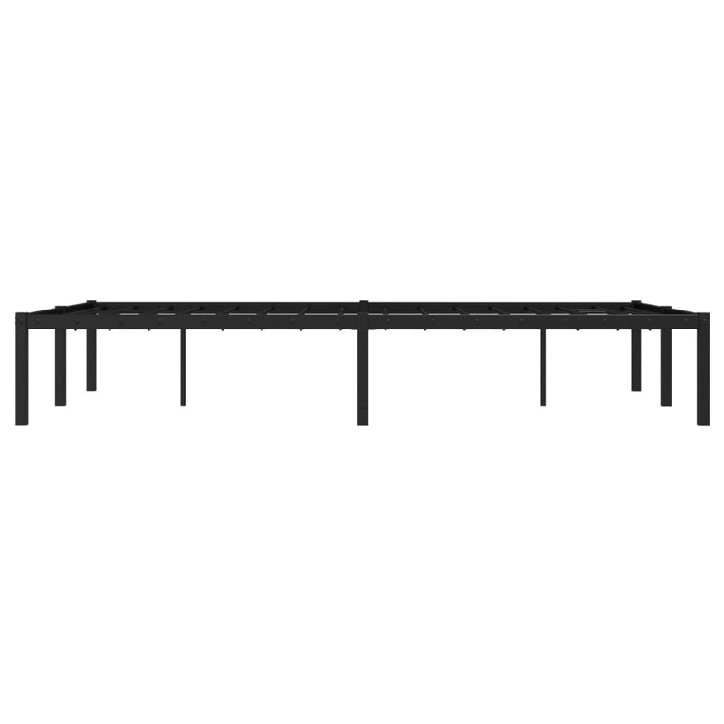 Cadru pat metalic, negru, 120x190 cm