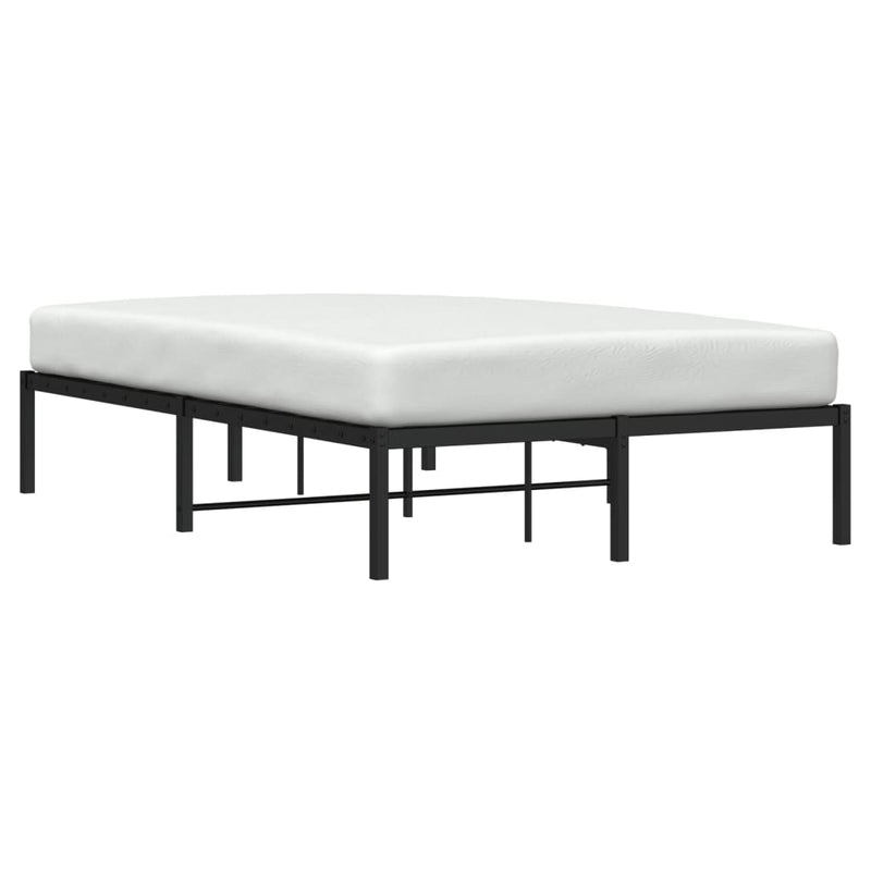 Cadru pat metalic, negru, 120x200 cm