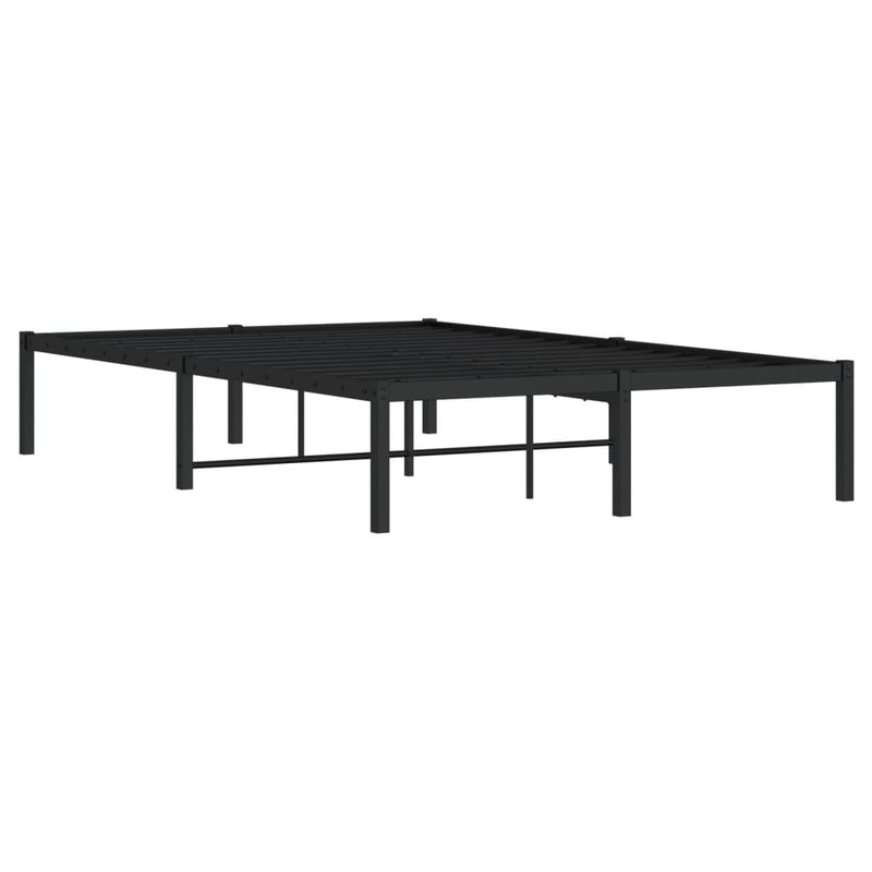 Cadru pat metalic, negru, 120x200 cm