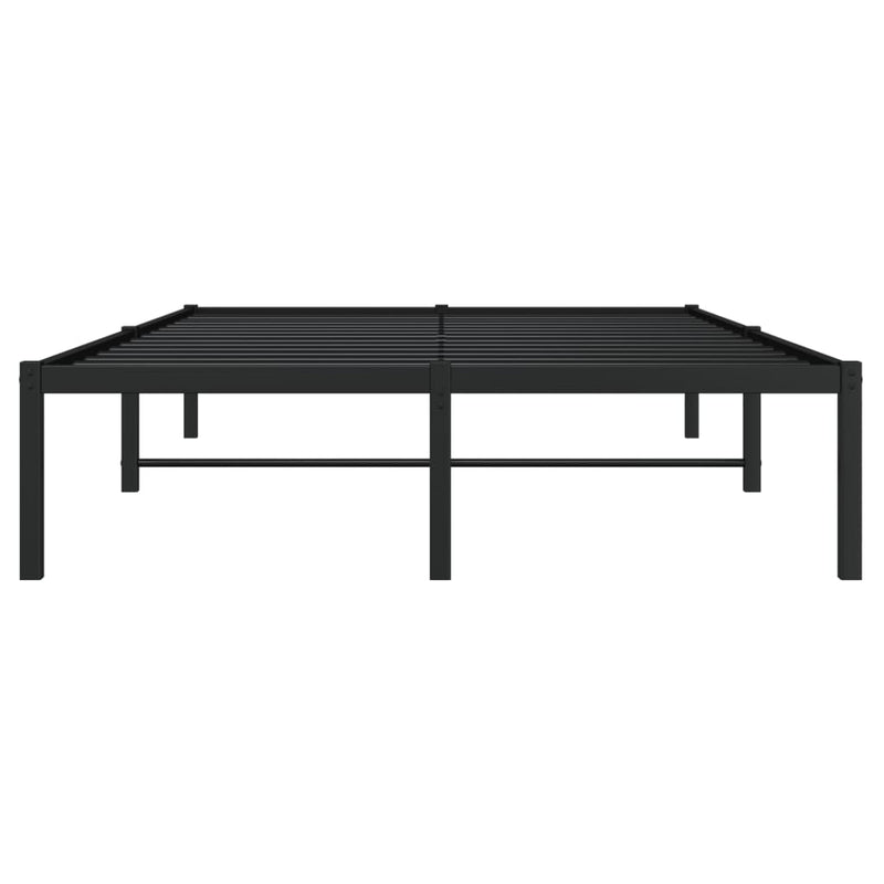 Cadru pat metalic, negru, 120x200 cm