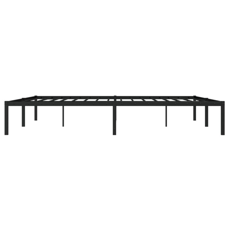 Cadru pat metalic, negru, 183x213 cm