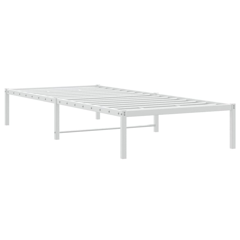 Cadru pat metalic, alb, 90x200 cm