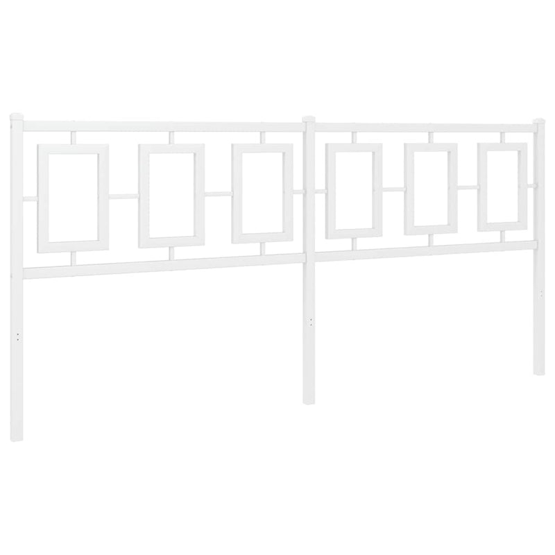 Tăblie de pat de schimb metalică, alb, 180 cm
