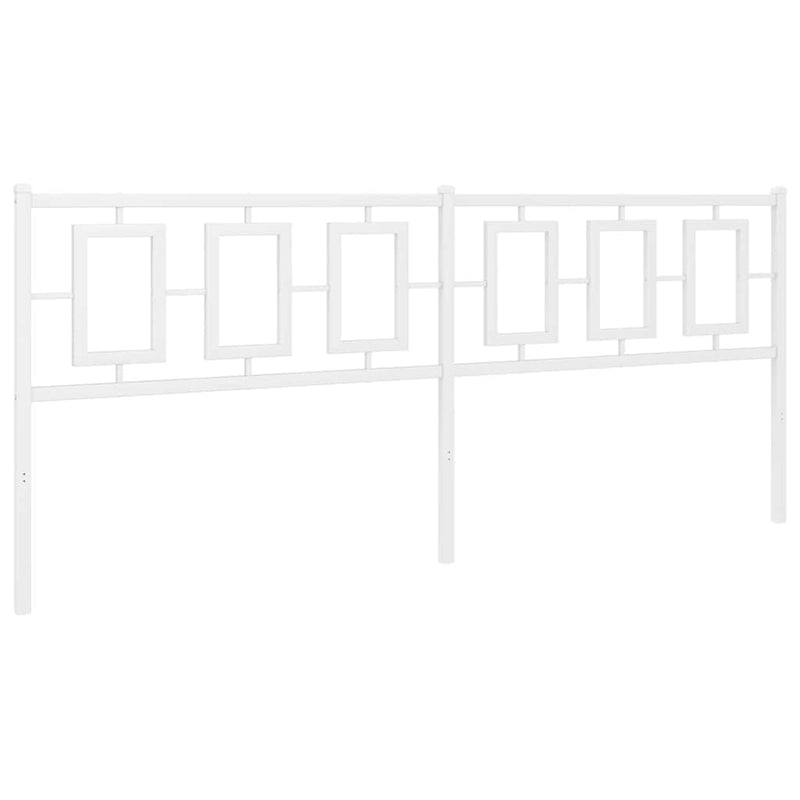 Tăblie de pat de schimb metalică, alb, 200 cm