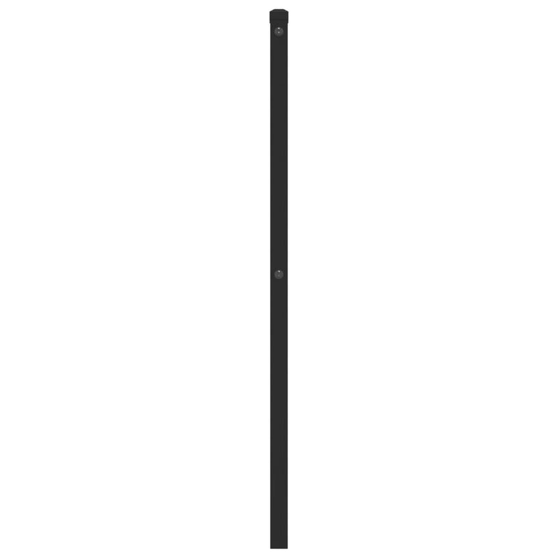 Tăblie de pat de schimb metalică, negru, 80 cm