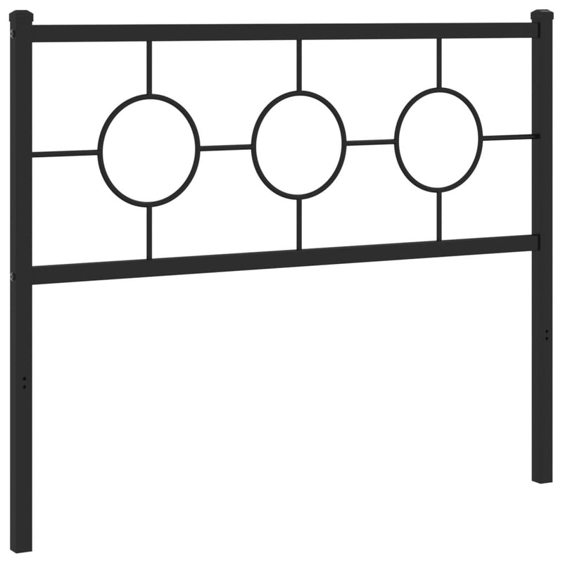 Tăblie de pat de schimb metalică, negru, 107 cm
