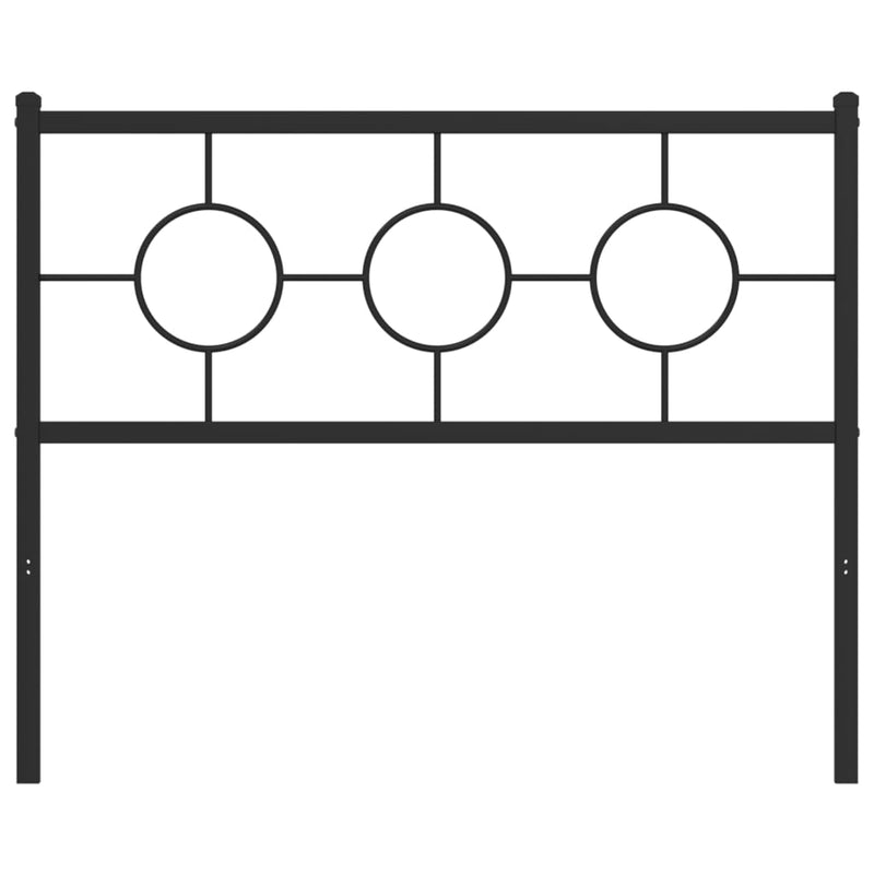 Tăblie de pat de schimb metalică, negru, 107 cm