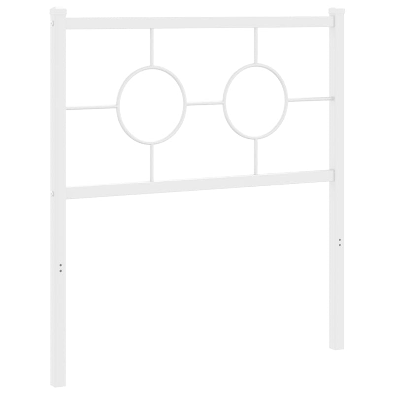 Tăblie de pat de schimb metalică, alb, 80 cm