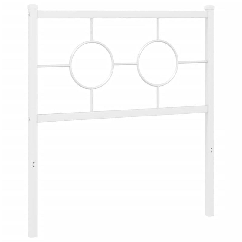 Tăblie de pat de schimb metalică, alb, 80 cm