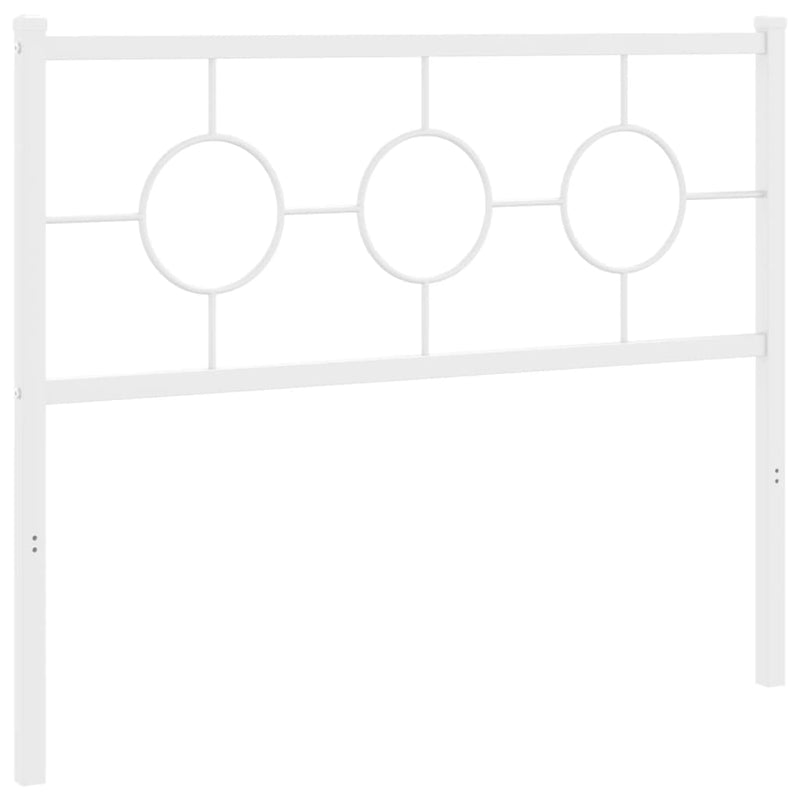 Tăblie de pat de schimb metalică, alb, 107 cm