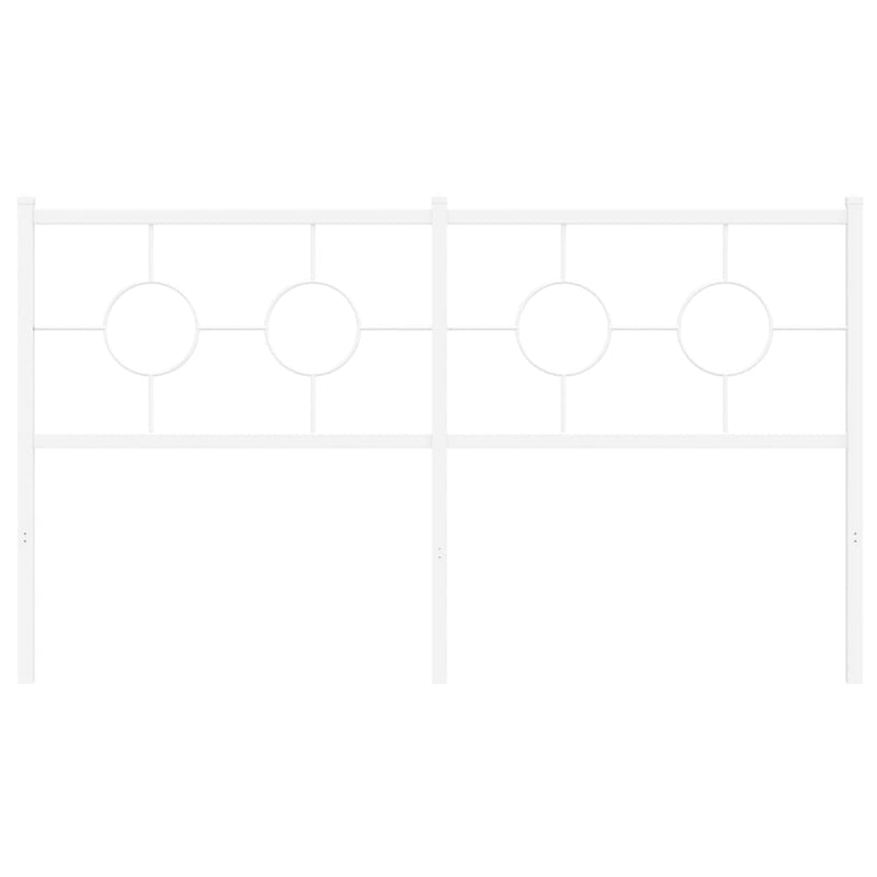 Tăblie de pat de schimb metalică, alb, 160 cm
