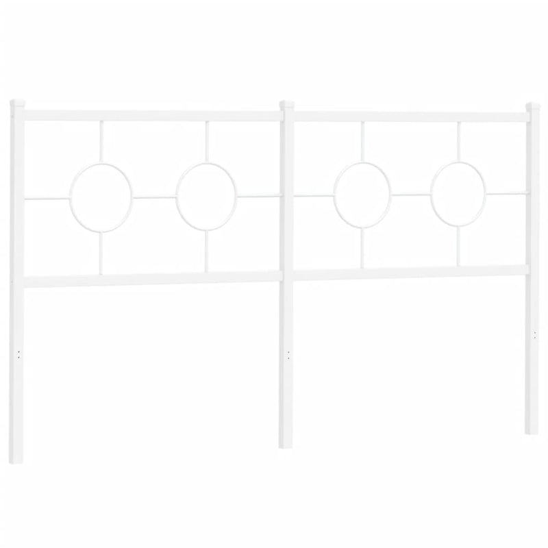 Tăblie de pat de schimb metalică, alb, 160 cm