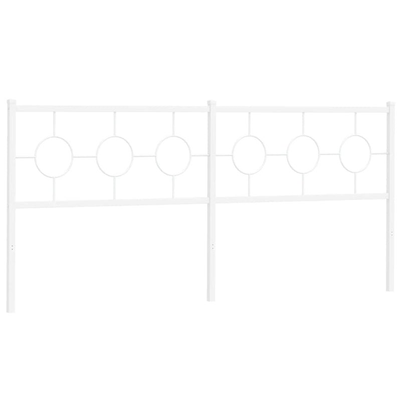 Tăblie de pat de schimb metalică, alb, 193 cm
