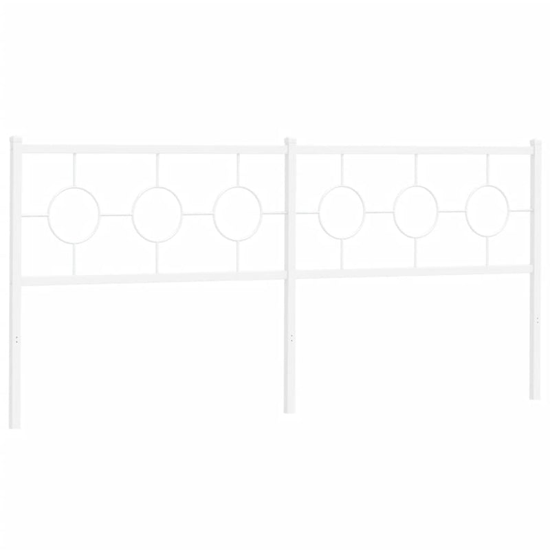 Tăblie de pat de schimb metalică, alb, 193 cm