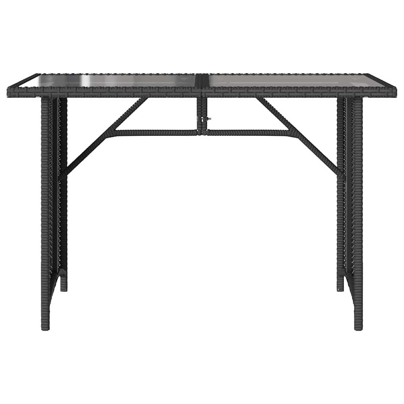 Set mobilier de grădină cu perne, 2 piese, negru, poliratan