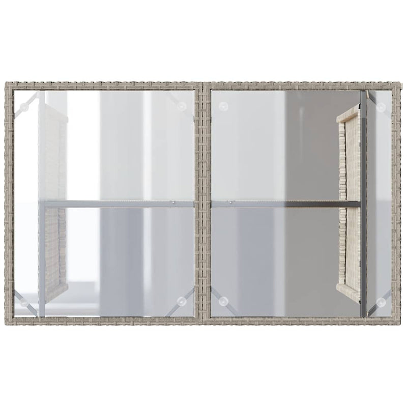 Set mobilier de grădină cu perne 2 piese gri deschis poliratan