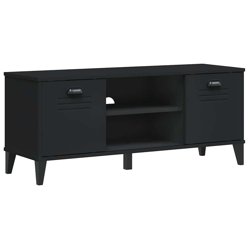 Bancă de pantofi „VIKEN”, negru, 106x35x45 cm, lemn prelucrat