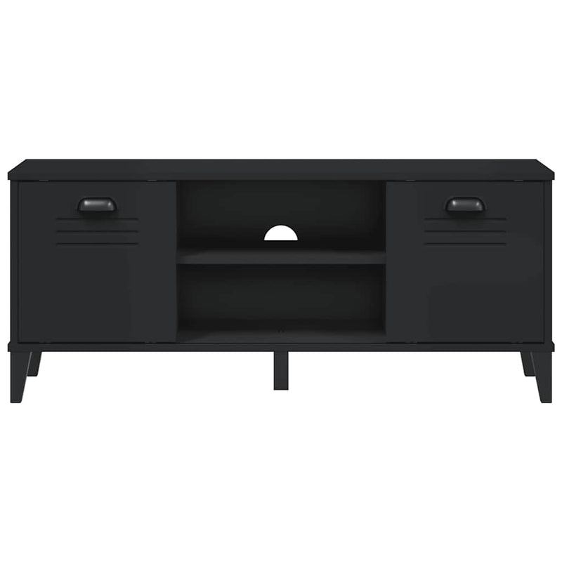 Bancă de pantofi „VIKEN”, negru, 106x35x45 cm, lemn prelucrat