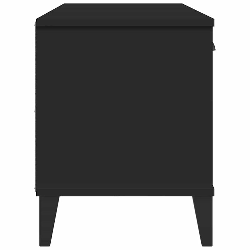 Bancă de pantofi „VIKEN”, negru, 106x35x45 cm, lemn prelucrat
