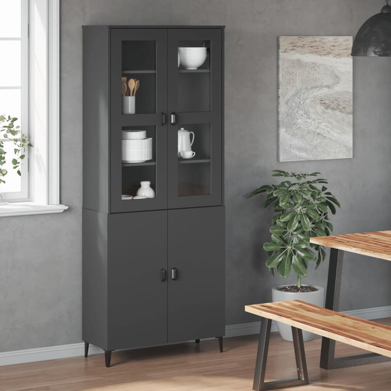 Dulap superior „VIKEN”, gri antracit, lemn prelucrat