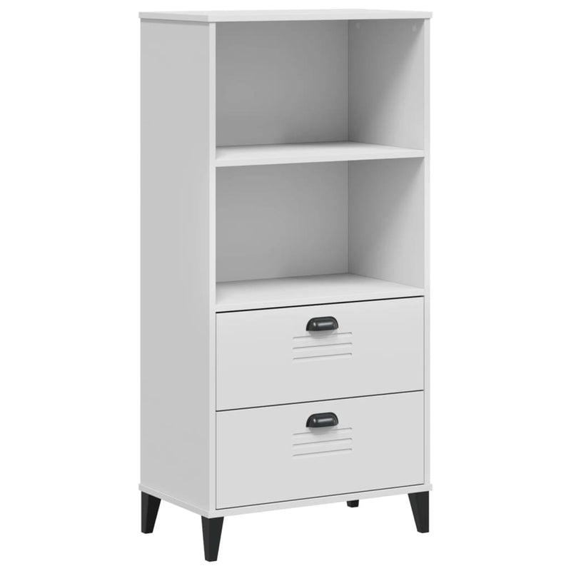 Bibliotecă „VIKEN”, alb, 60x35x123 cm, lemn prelucrat