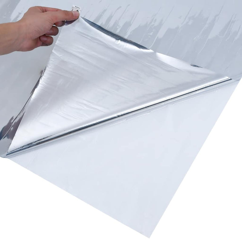 Folie solară efect reflectorizant static argintiu 60x500 cm PVC