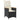 Set bistro cu perne, 3 piese, negru, poliratan
