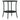 Set bistro cu perne, 3 piese, negru, poliratan