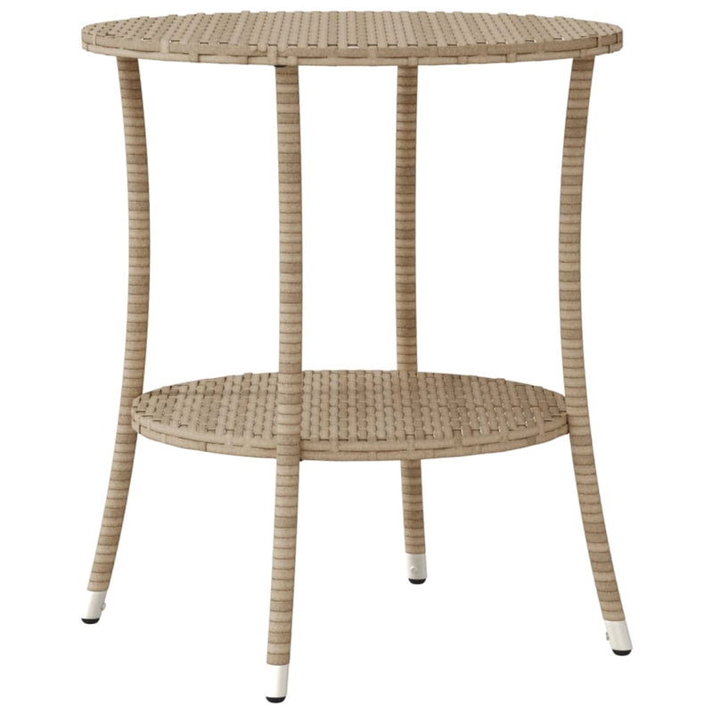 Set bistro cu perne, 3 piese, bej, poliratan
